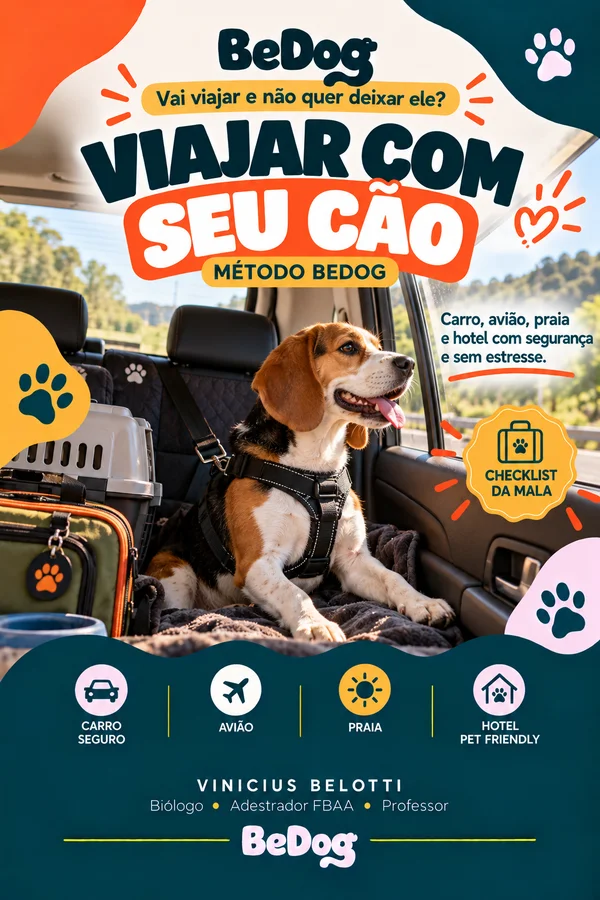 Capa do curso Viajar com Cão — Método BeDog